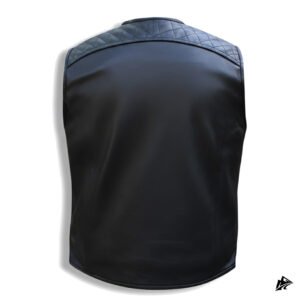 Black Diamond stitched leather vest
