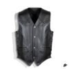 Black Leather Vest with straps