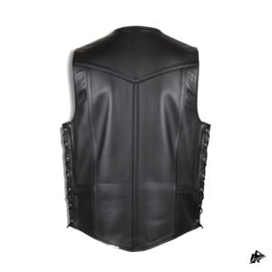 Black vest with straps for men