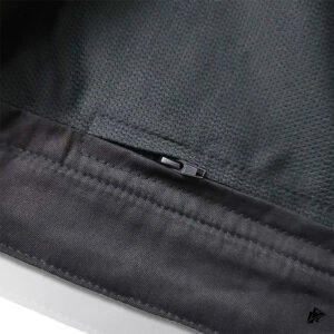 Men's black side pocket leather vest