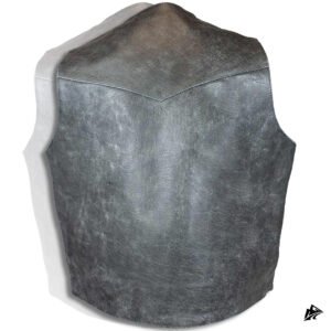 V-Neck Distressed leather vest for men