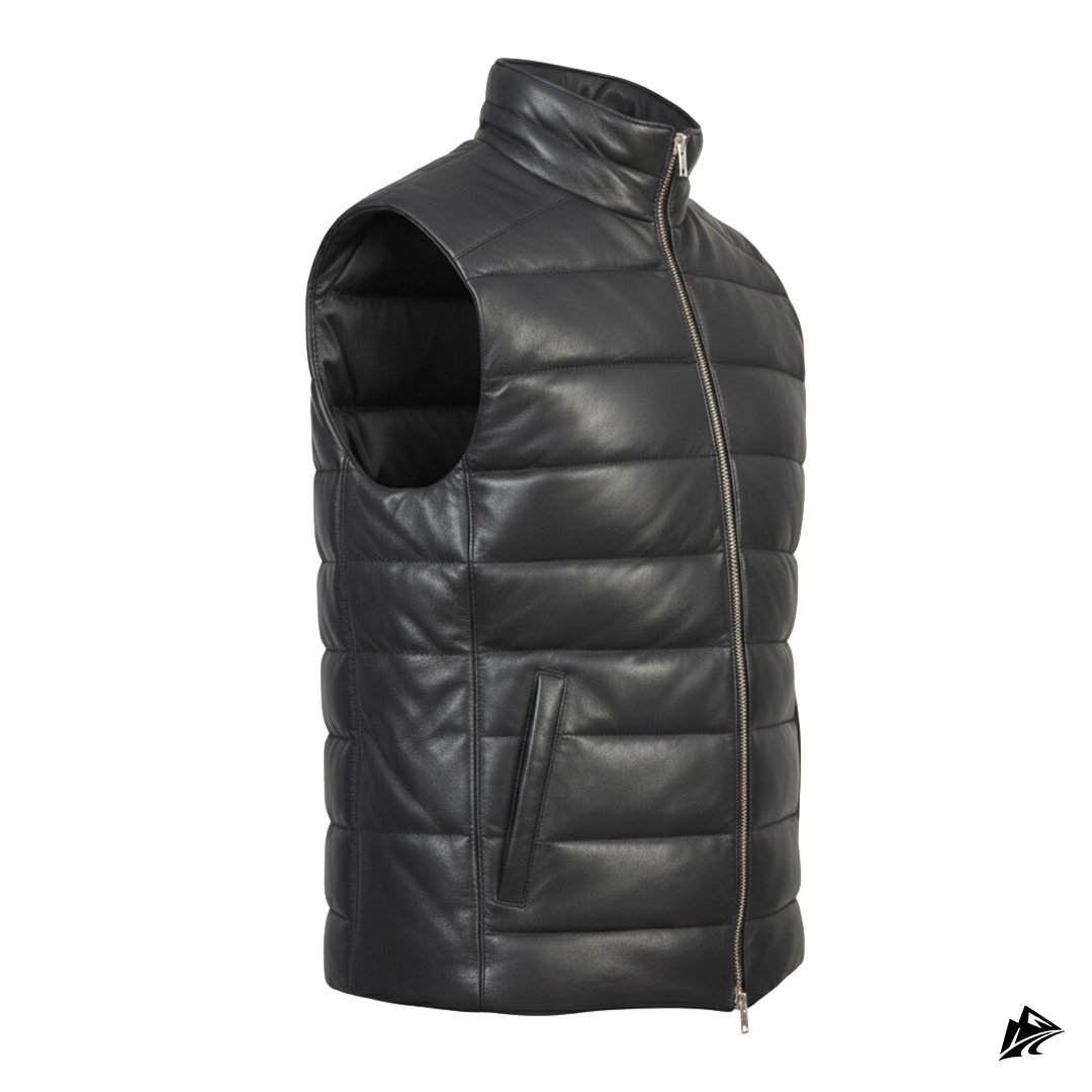 black leather mens vest black leather mens vest