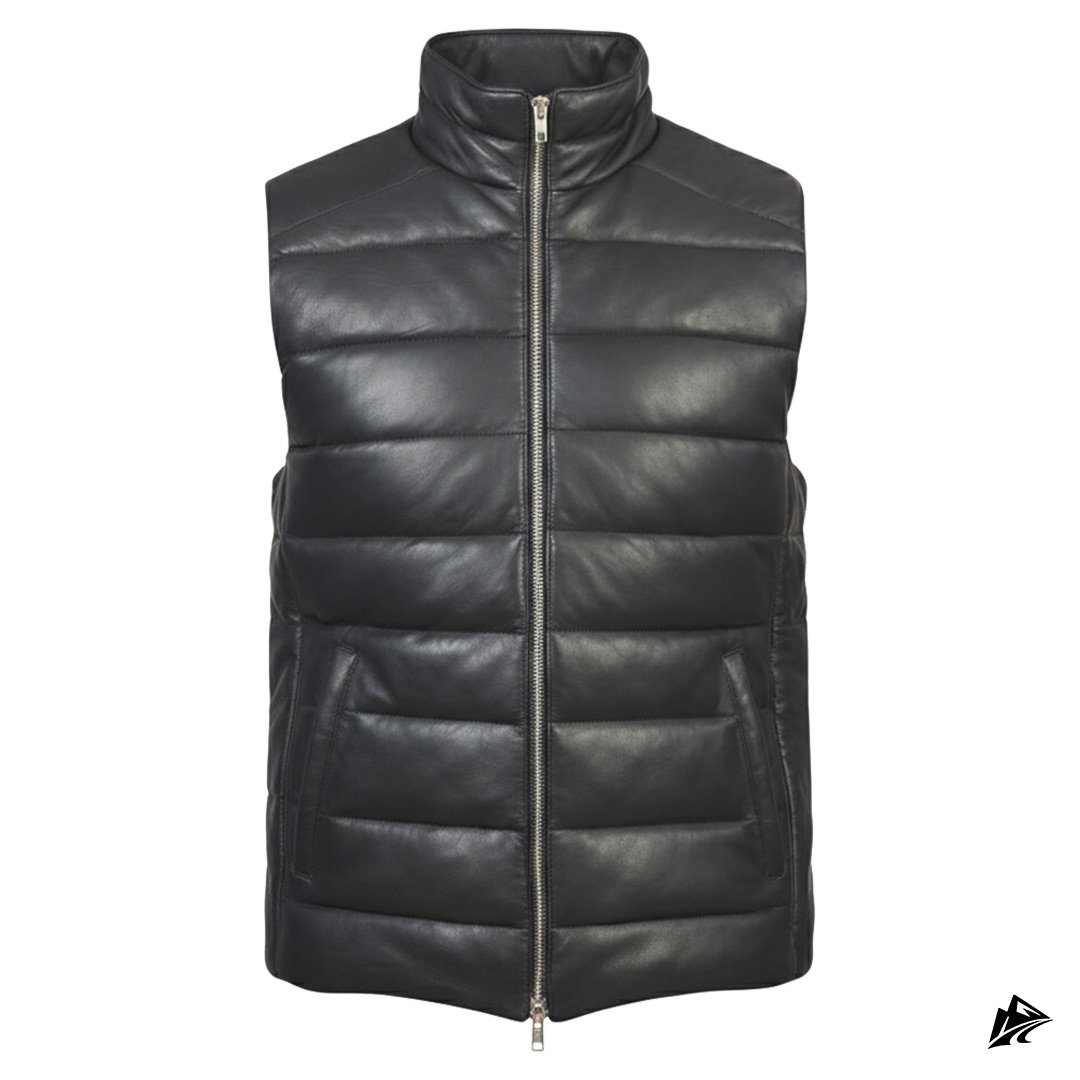 black leather puffer vest for women black leather puffer vest for women