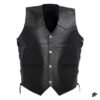 black leather vest