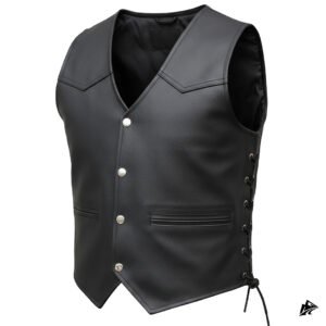 black vest men with laces