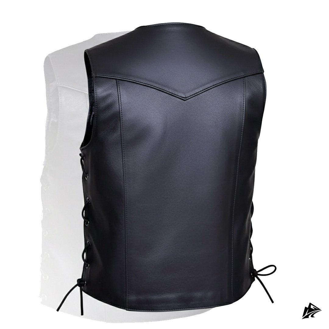 concealed carry v-neck black leather vest concealed carry v-neck black leather vest