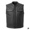 diamond shape leather vest black man