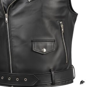 leather cropped vest men