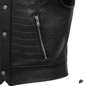 men crocodile leather vest