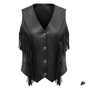 western leather vest for women