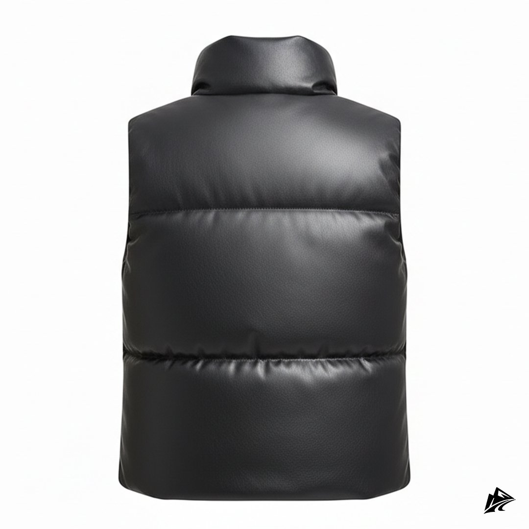women black leather puffer vest women black leather puffer vest