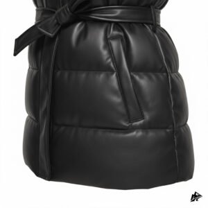 women black puffer vest