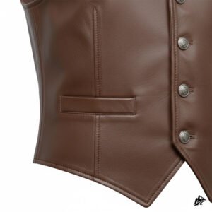 women brown western vest