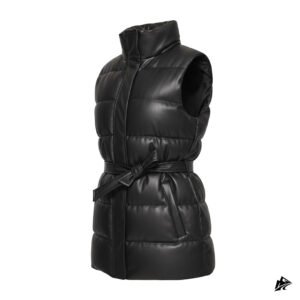 women puffer vest black
