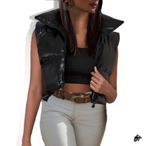 women puffer vest short