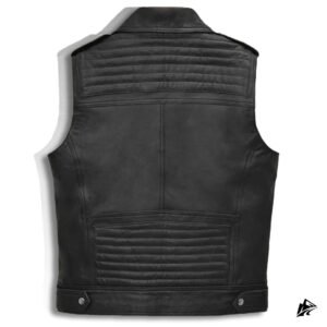 black cropped vest for bikers
