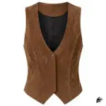 Women's Brown Suede Leather Vest