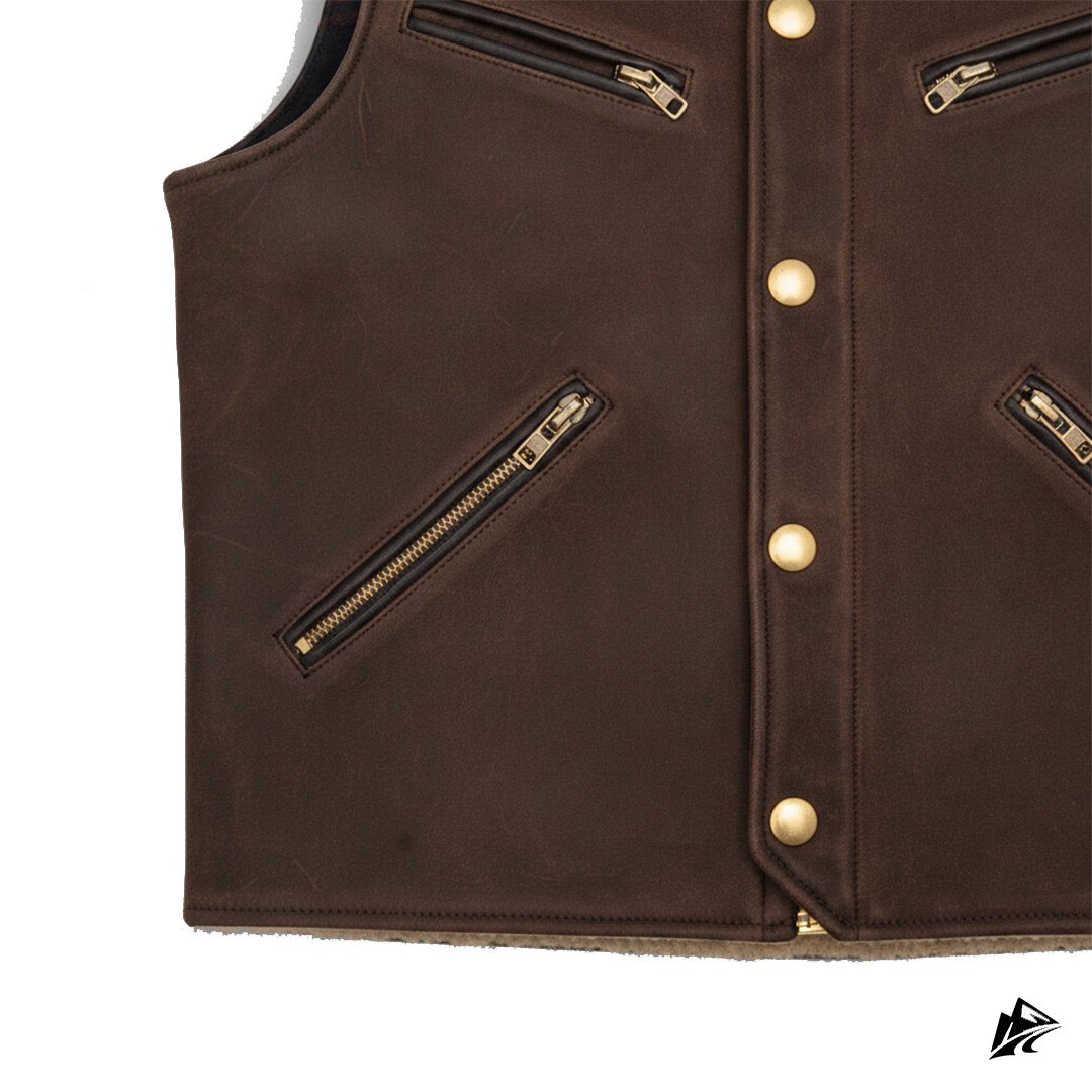 chocolate brown leather shearling vest chocolate brown leather shearling vest