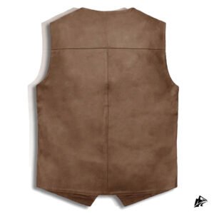 club leather vest brown for man