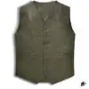 green club distress leather vest