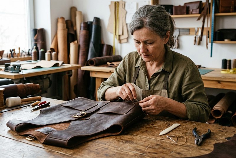 leather vest crafting