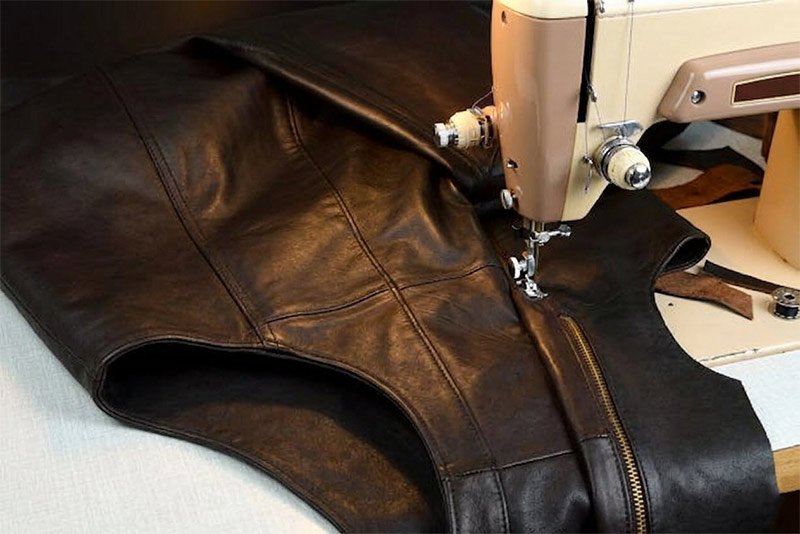 leather vest stitching