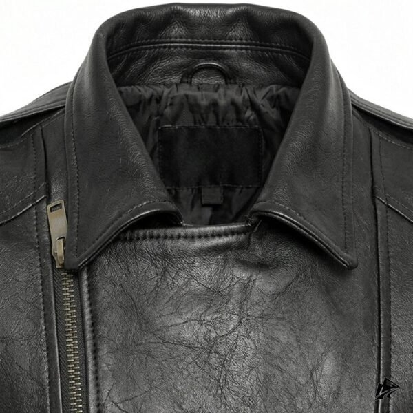Edgy Black Leather Vest for Men, the leather