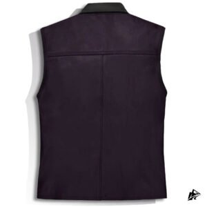 purple leather vest cropped