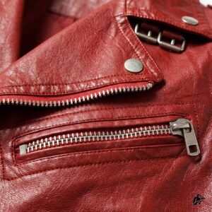 red men cropped leather vest
