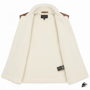 shearling brown leather vest