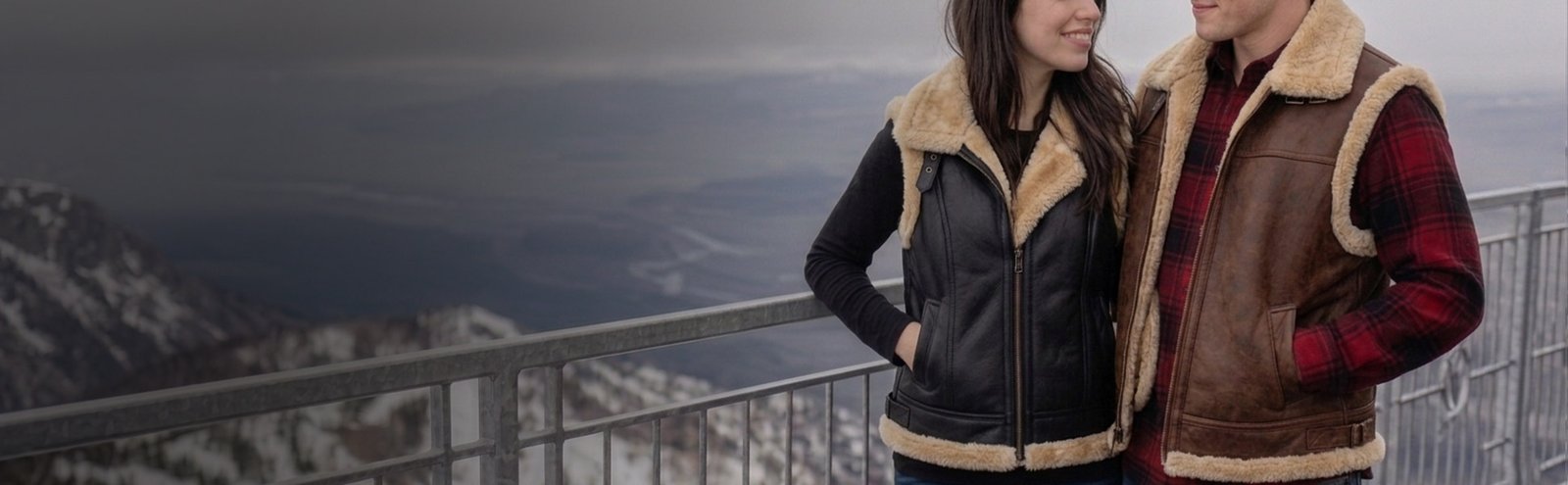 shearling leather vest
