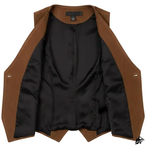 Women's Brown Suede Leather Vest, the leather