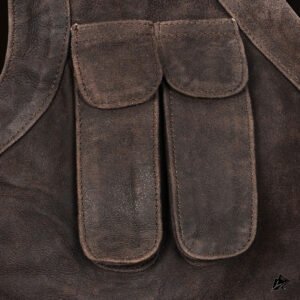 suede cargo leather vest