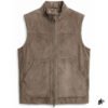 suede leather vest brown