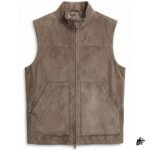 Men's Brown Suede Leather Vest – Classic, Stylish & Durable