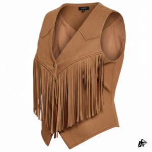 western suede leather vest