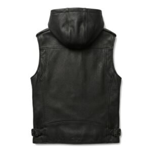 black vest hoodie