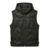 black vest with hoodie