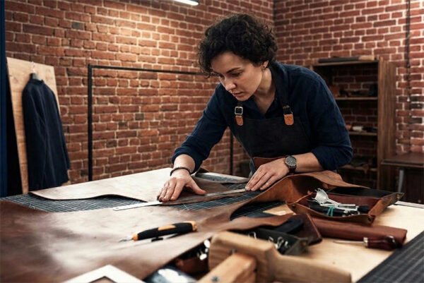 Measuring leather for a custom vest